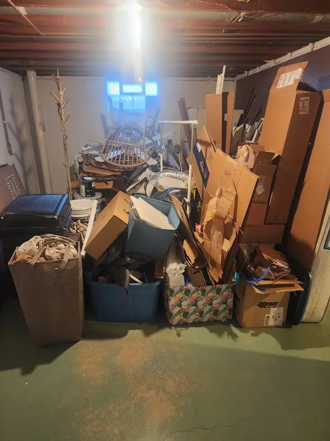 Roll-off dumpster container at job site for 20 Yard Dumpster Rental in Crystal City